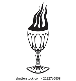 cup vector graphic design illustration,art tattoo sketch,hand draw,print use