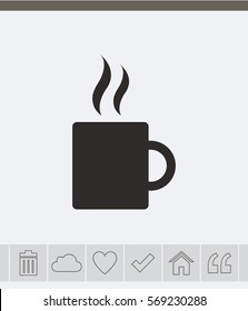 Cup vector icon.