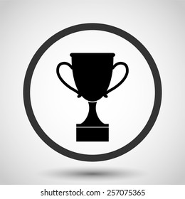 Cup vector icon - black illustration