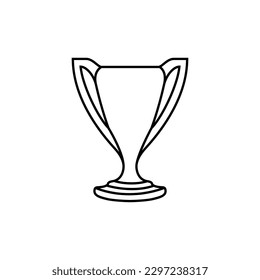 Icono del vector de la copa. signo de ilustración de campeón. símbolo del ganador. logotipo de win.
