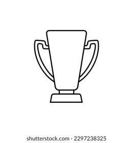 Icono del vector de la copa. signo de ilustración de campeón. símbolo del ganador. logotipo de win.