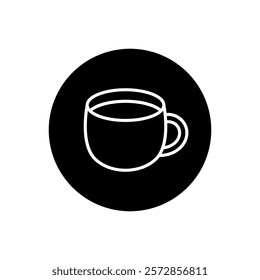 Cup vector icon, coffee cup symbol flat design.