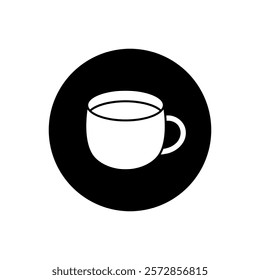 Cup vector icon, coffee cup symbol flat design.