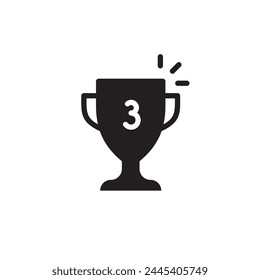 Icono de Vector de copa. Señal de la copa del primer lugar. Símbolo de copa de victoria de recompensa. Icono de copa. Ceremonia concurso icono de copa. Icono de IU UX