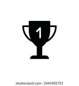 Cup vector icon. First place cup sign. Reward victory cup symbol. Goblet icon. Ceremony contest cup icon. UX UI icon