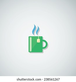 Cup vector icon. Flat design