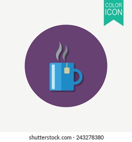 Cup vector icon. Flat design