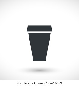 Cup vector icon. Graphic symbol for web design, logo. Gray glyph on a white background. Isolated sign.