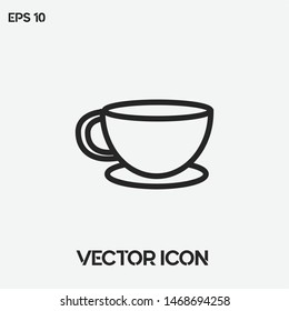Cup vector icon illustration for web and mobile application isolated on light background. Premium quality.