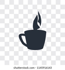 Cup vector icon isolated on transparent background, Cup logo concept