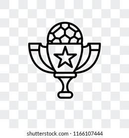 Cup vector icon isolated on transparent background, Cup logo concept