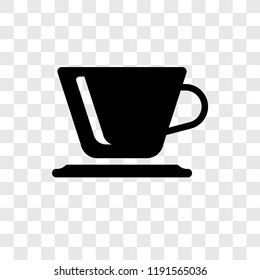 Cup vector icon isolated on transparent background, Cup transparency logo concept