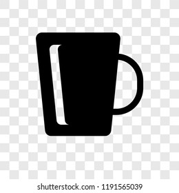 Cup vector icon isolated on transparent background, Cup transparency logo concept
