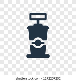 Cup vector icon isolated on transparent background, Cup transparency logo concept
