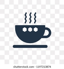 Cup vector icon isolated on transparent background, Cup transparency concept can be used web and mobile