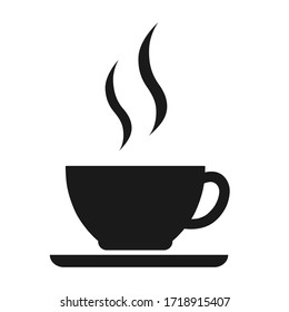 Icono vectorial de la copa aislado en fondo blanco. Icono de taza de café. Té.
