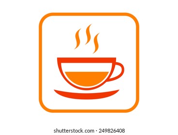 Cup vector icon on white background