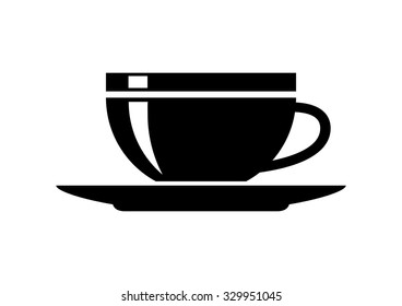 Cup vector icon on white background