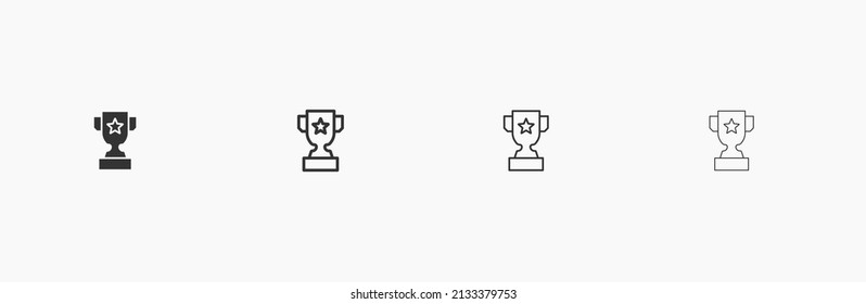 Cup vector icon. Reward glyph