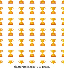 cup vector icon seamless pattern, tiling ornament on white.