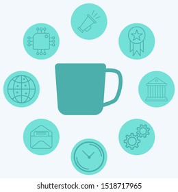 Cup vector icon sign symbol