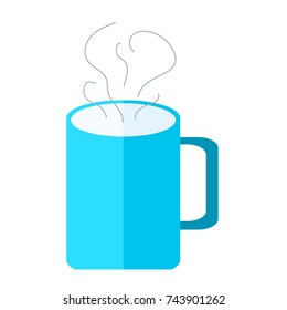 Cup vector illustration. Doodle style. Design, print, logo, decor, textile, paper.