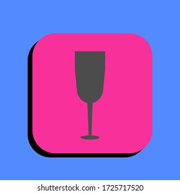 Icono de ilustración vectorial de la copa. Icono de la copa en forma bidimensional. El concepto de trofeo de campeonato y logro de premios usando un icono moderno de copa.