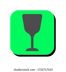 Icono de ilustración vectorial de la copa. Icono de la copa en forma bidimensional. El concepto de trofeo de campeonato y logro de premios usando un icono moderno de copa.
