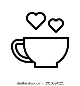 Cup vector illustration, Isolated line design icon