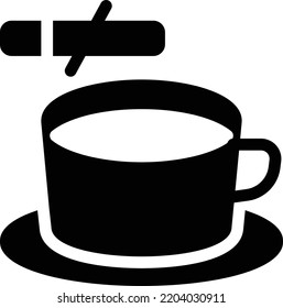 cup Vector illustration on a transparent background. Premium quality symmbols. Glyphs vector icons for concept and graphic design. 
