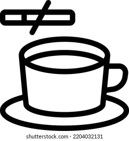 ilustración de taza Vector en un fondo transparente. Símbolos de calidad superior. Iconos vectoriales de línea delgada para el diseño de conceptos y gráficos.