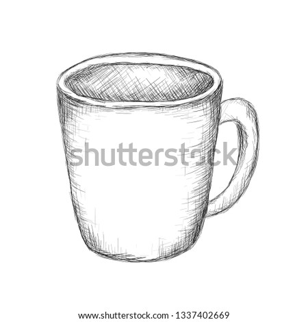 Cup. Vector illustration on white background.