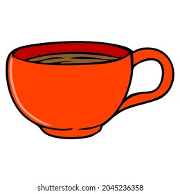 cup vector illustration,isolated on white background,top view