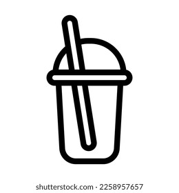 Cup Vector Line Icon Design