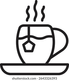 Cup Vector Line Icon Design