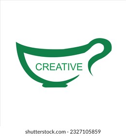 CUP VECTOR LOGO DESIGN CREATIVE ICON 