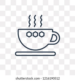 Cup vector outline icon isolated on transparent background, high quality linear Cup transparency concept can be used web and mobile