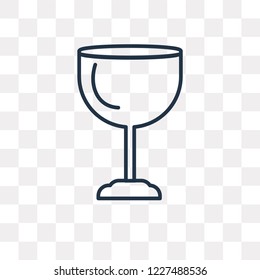 Cup vector outline icon isolated on transparent background, high quality linear Cup transparency concept can be used web and mobile
