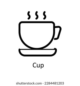 Cup  Vector   outline Icons. Simple stock illustration stock