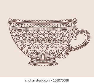 A cup of vector patterns