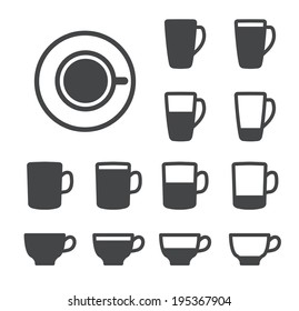 Cup vector set