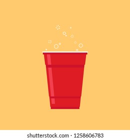 Cup vector. symbol. free space for text. wallpaper.