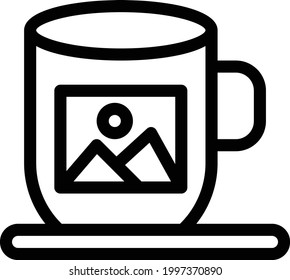 cup vector thin line icon