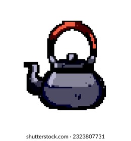 cute teapot tea kettle game pixel art vector illustration 23873689 Vector  Art at Vecteezy