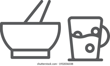 conjunto de iconos de taza de agua en diferentes ilustraciones vectoriales de estilo. trazo y color editables