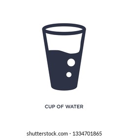 cup of water icon. Simple element illustration from measurement concept. cup of water editable symbol design on white background. Can be use for web and mobile.