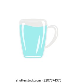 Cup of water isolated on white background. Cup of water Vector illustration