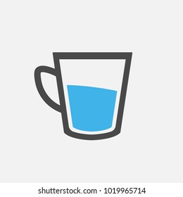 cup of water vector icon 