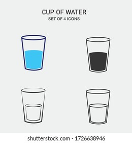 Cup Of Water Vector Icon Glass Of Water