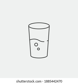 cup of water vector icon glass cup
